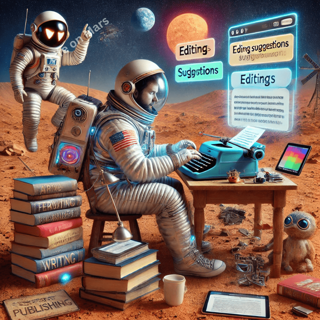 Author writing his first published books with pride and excitement